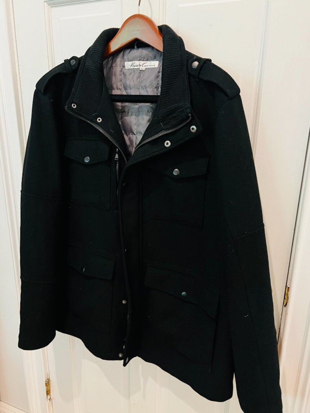 Kenneth Cole New York Black Men’s Coat with zipper and snap buttons Size XXL - Picture 16 of 16